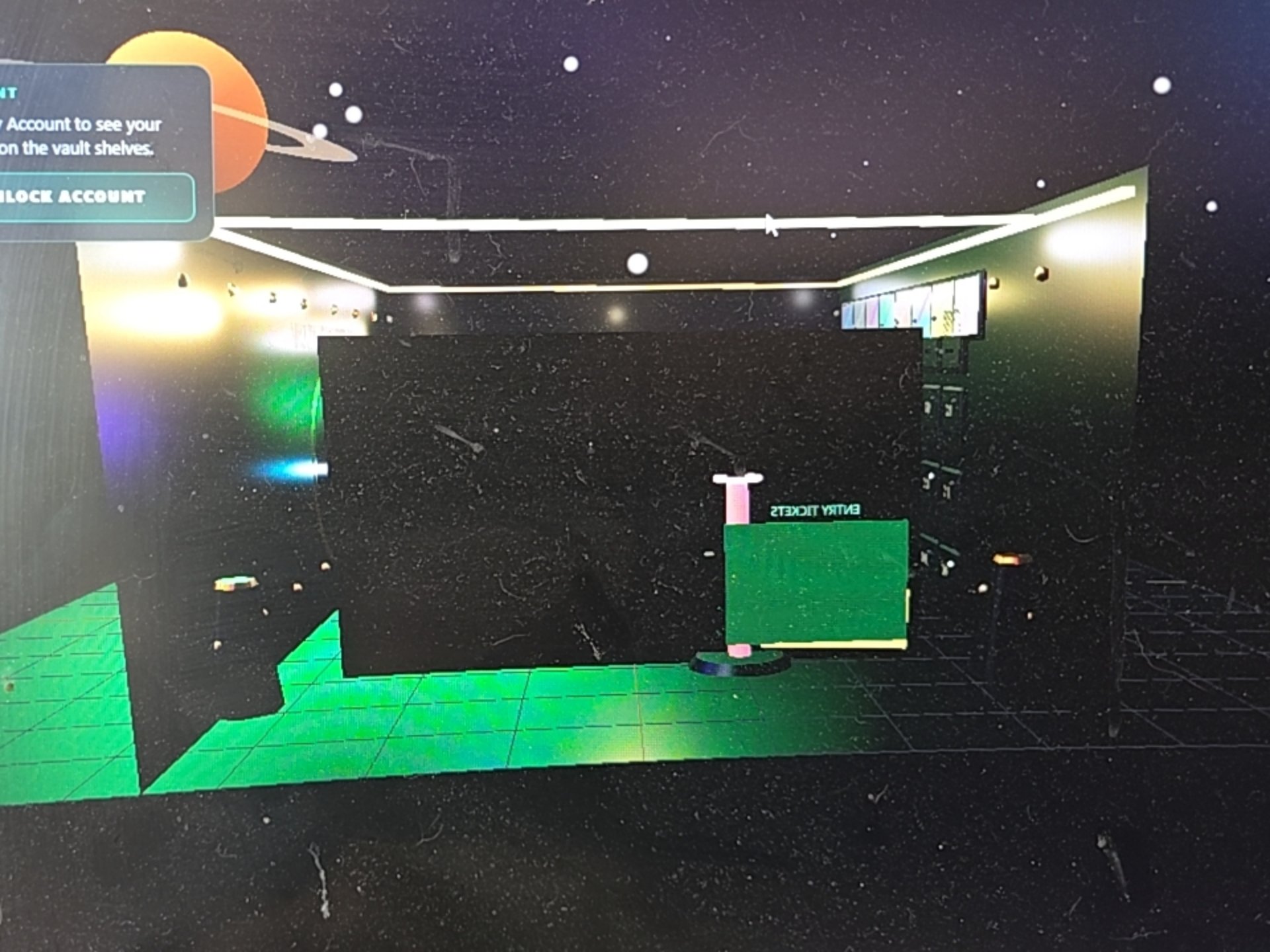 Biometric Guardian Vaulty NFT artwork with fingerprint shield imagery, drones, and a blue biometric security lab.
