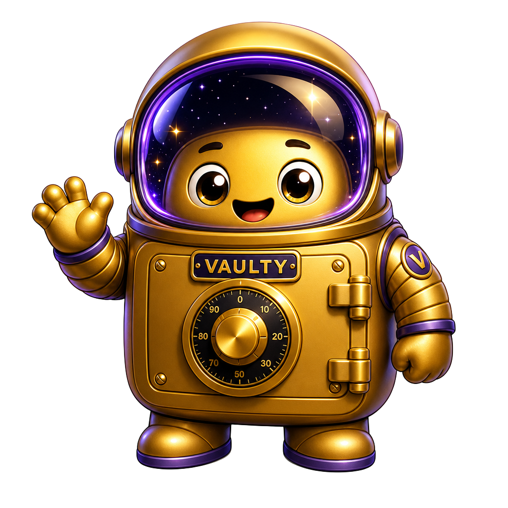 Astronaut Vaulty — Vaulty sticker